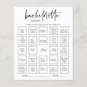 Tarjeta de juego Bachelorette Bingo Fiesta