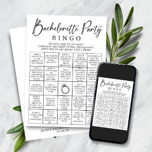 Tarjeta de juego Bachelorette Bingo Fiesta