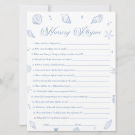 Tarjeta de juego Beach Coastal Baby Shower Nursery