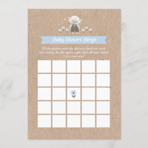 Tarjeta de juego Bingo Boy Lamb de Baby Shower