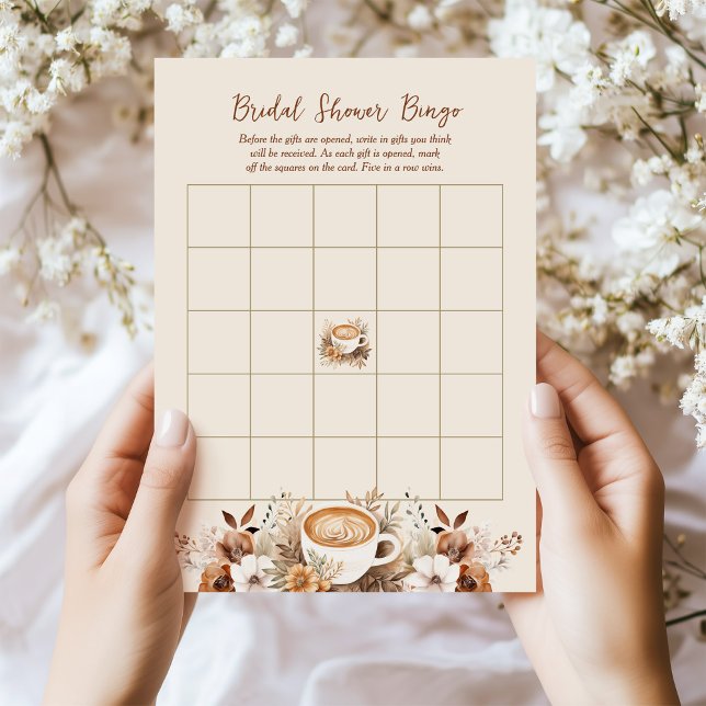 Tarjeta de juego Bingo Coffee Bridal Shower (Subido por el creador)