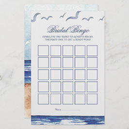 Tarjeta de juego Blue Nautical Coastal Sea Bridal 