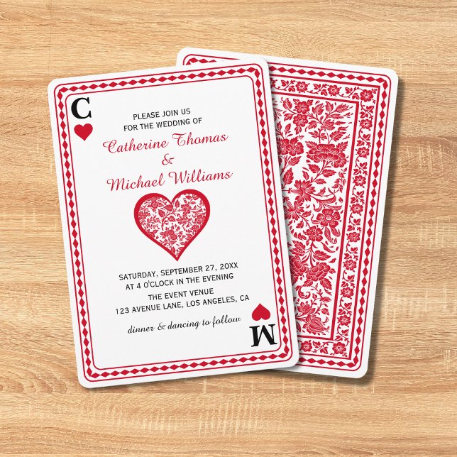 Tarjeta de juego Boda Monogramado de Casino Las Ve (Subido por el creador)