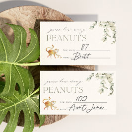 Tarjeta de juego Boho Safari Baby Shower Peanut Gu