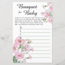 Tarjeta de juego Bouquet para bebés Baby Shower
