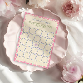 Tarjeta de juego Bridal Bingo Bridal Shower