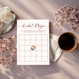 Tarjeta de juego Bridal Bingo Coffee Bridal Shower