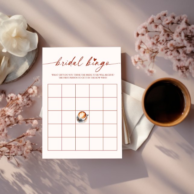 Tarjeta de juego Bridal Bingo Coffee Bridal Shower (Subido por el creador)