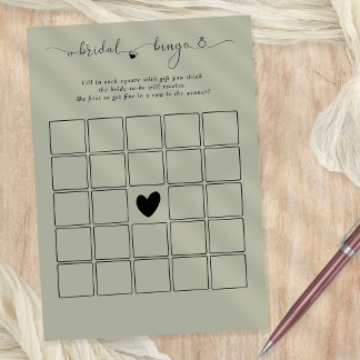 Tarjeta de juego Brigo Bingo Shower Sage