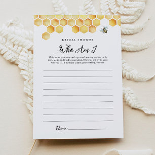 Tarjeta de juego CALLA Bee Who Am I Brige Shower