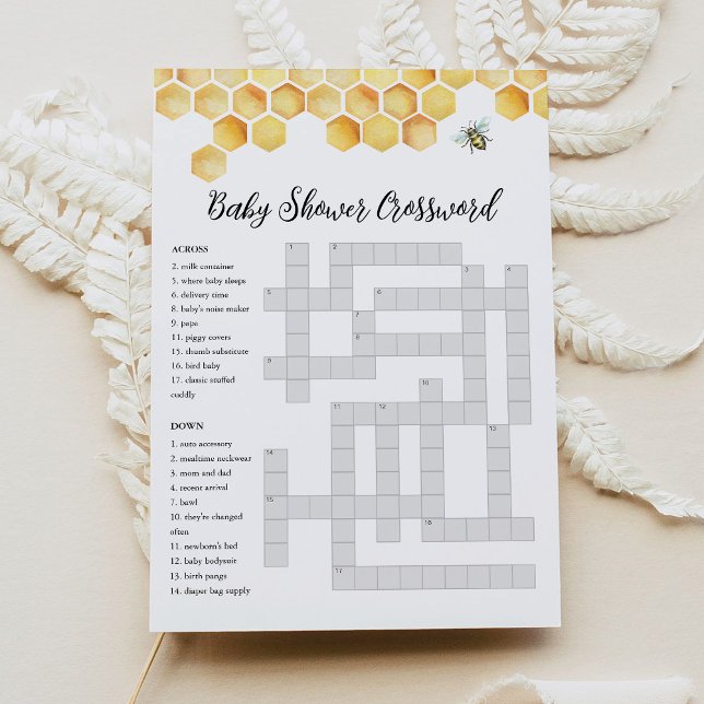 Tarjeta de juego cruzada CALLA Bee Baby Shower (Subido por el creador)