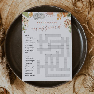Tarjeta de juego cruzada SAFARI Baby Shower