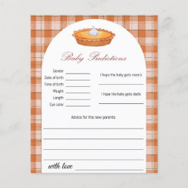 Tarjeta de juego Cutie Pie Baby Predictions