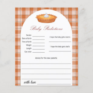 Tarjeta de juego Cutie Pie Baby Predictions
