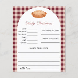 Tarjeta de juego Cutie Pie Baby Predictions