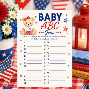 Tarjeta de juego de ABC para bebé patriota