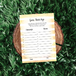 Tarjeta de juego de adivina su edad de conejito br