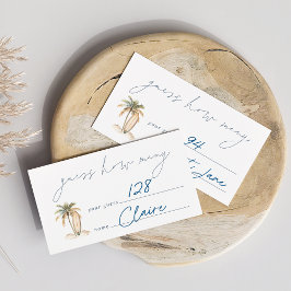 Tarjeta de juego de adivinación de Baby Shower par