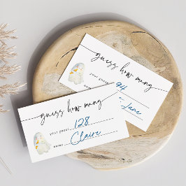 Tarjeta de juego de adivinanzas Baby Shower Ghost