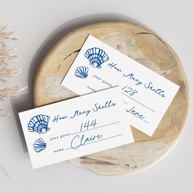 Tarjeta de juego de adivinanzas "Cuántas conchas" (Subido por el creador)