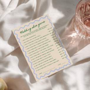 Tarjeta de Juego de Adivinanzas de Boda con Letra