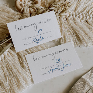 Tarjeta de juego de adivinanzas de candía con guió