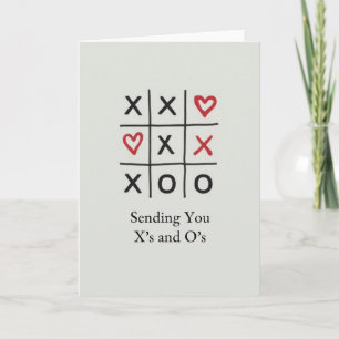 Tarjeta de juego de amor besos abrazos Xoxo