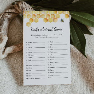 Tarjeta de juego de Baby Shower CALLA Baby Animal 