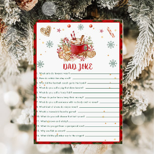 Tarjeta de juego de baby shower con chiste de papá