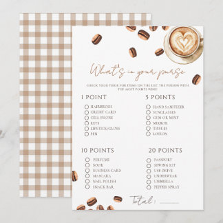 Tarjeta de juego de Baby Shower de Café Bebé está