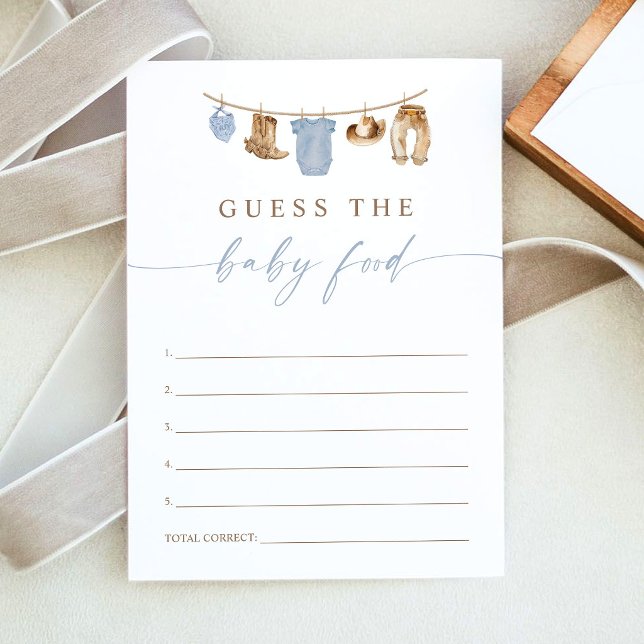 Tarjeta de juego de baby shower de comida para beb (Subido por el creador)