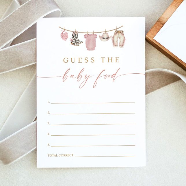 Tarjeta de juego de baby shower de comida para beb (Subido por el creador)