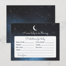 Tarjeta de juego de Baby Shower de la noche