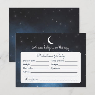 Tarjeta de juego de Baby Shower de la noche