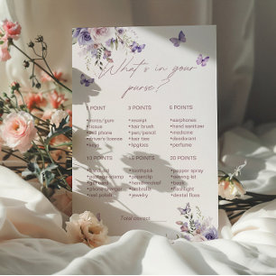 Tarjeta de juego de Baby Shower de novia: ¿Qué hay