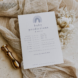 Tarjeta de juego de Baby Shower de predicción de b