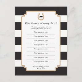 Tarjeta de juego de Baby Shower Derby Mommy Prueba