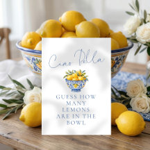 Tarjeta de juego de baby shower italiano minimalis