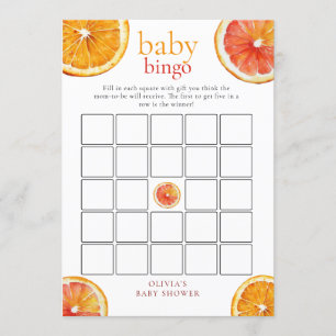 Tarjeta de juego de baby shower Little Cutie Orang