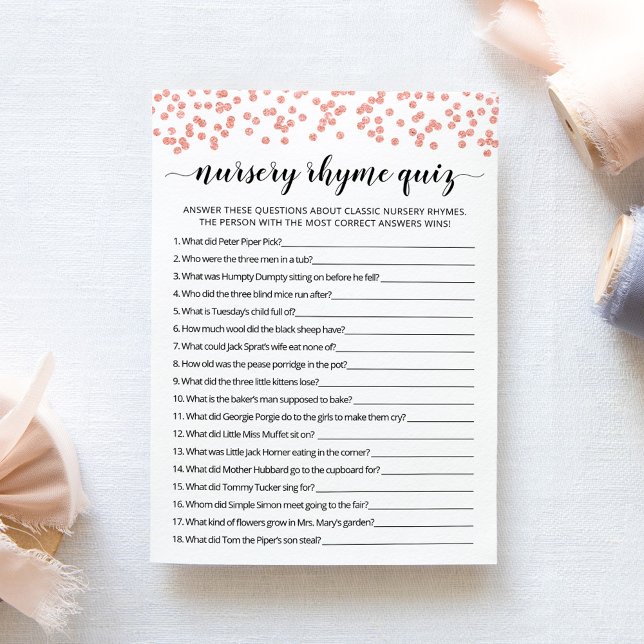 Tarjeta de juego de Baby Shower Nursery Rhyme Prue (Subido por el creador)