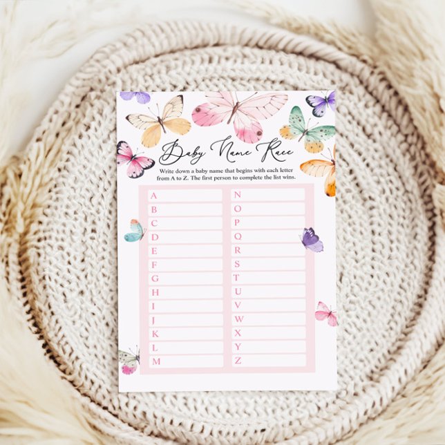 Tarjeta de juego de Baby Shower Race Name (Subido por el creador)