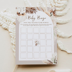 Tarjeta de juego de bingo Baby Shower Boho SIERRA
