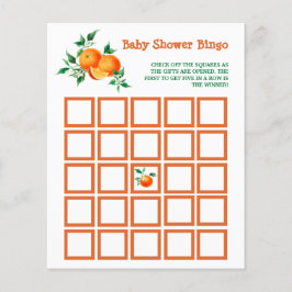 Tarjeta de juego de Bingo Baby Shower de Citrus Li