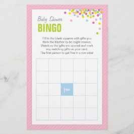 Tarjeta de juego de Bingo Baby Shower para Bebé Sp