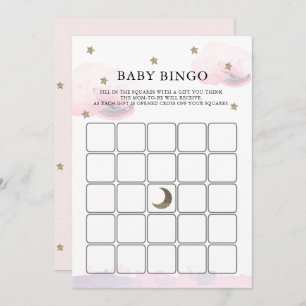 Tarjeta de juego de bingo Baby Shower para las nub