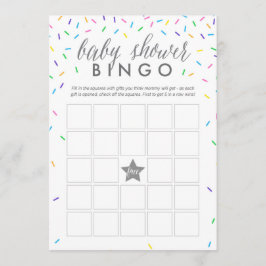 Tarjeta de juego de bingo Baby Shower Sprinkles