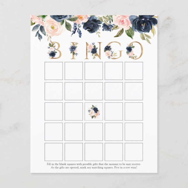 Tarjeta de juego de Bingo Bebé (Anverso)