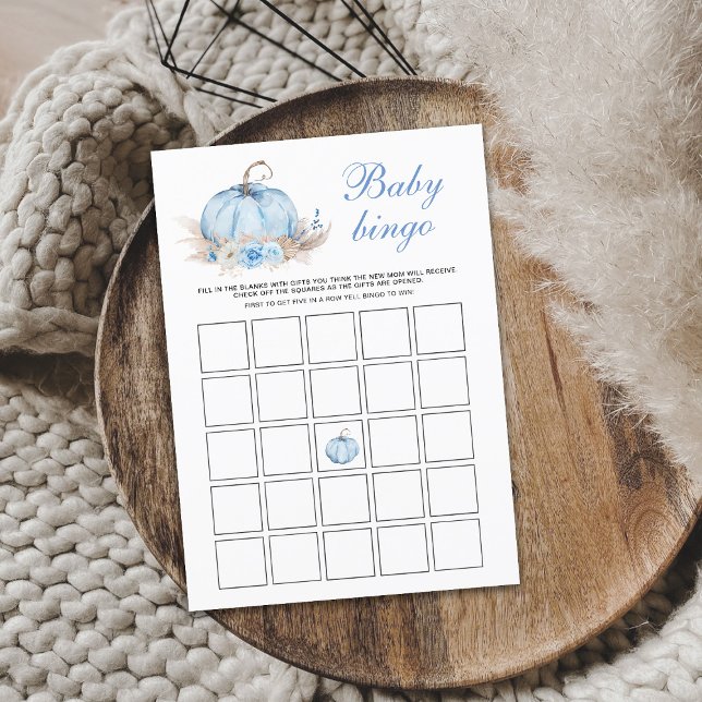 Tarjeta de juego de Bingo Bebé de Calabaza Azul (Subido por el creador)