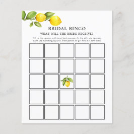 Tarjeta de juego de Bingo Bridal de Squeeze Lemons