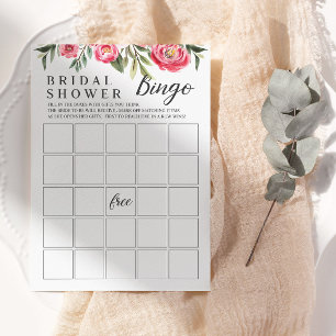 Tarjeta de juego de Bingo Bridal Shower
